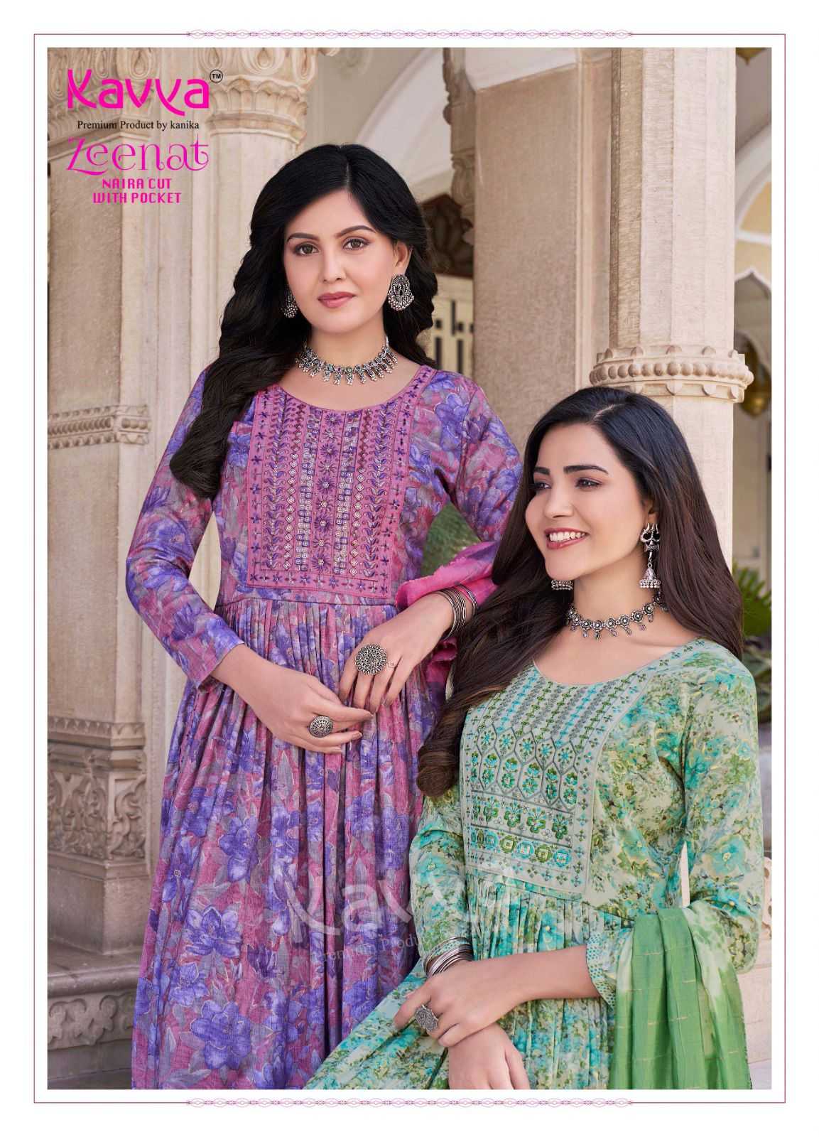 zeenat vol 24 by kavya nayra cut capsule print readymade trendy suits