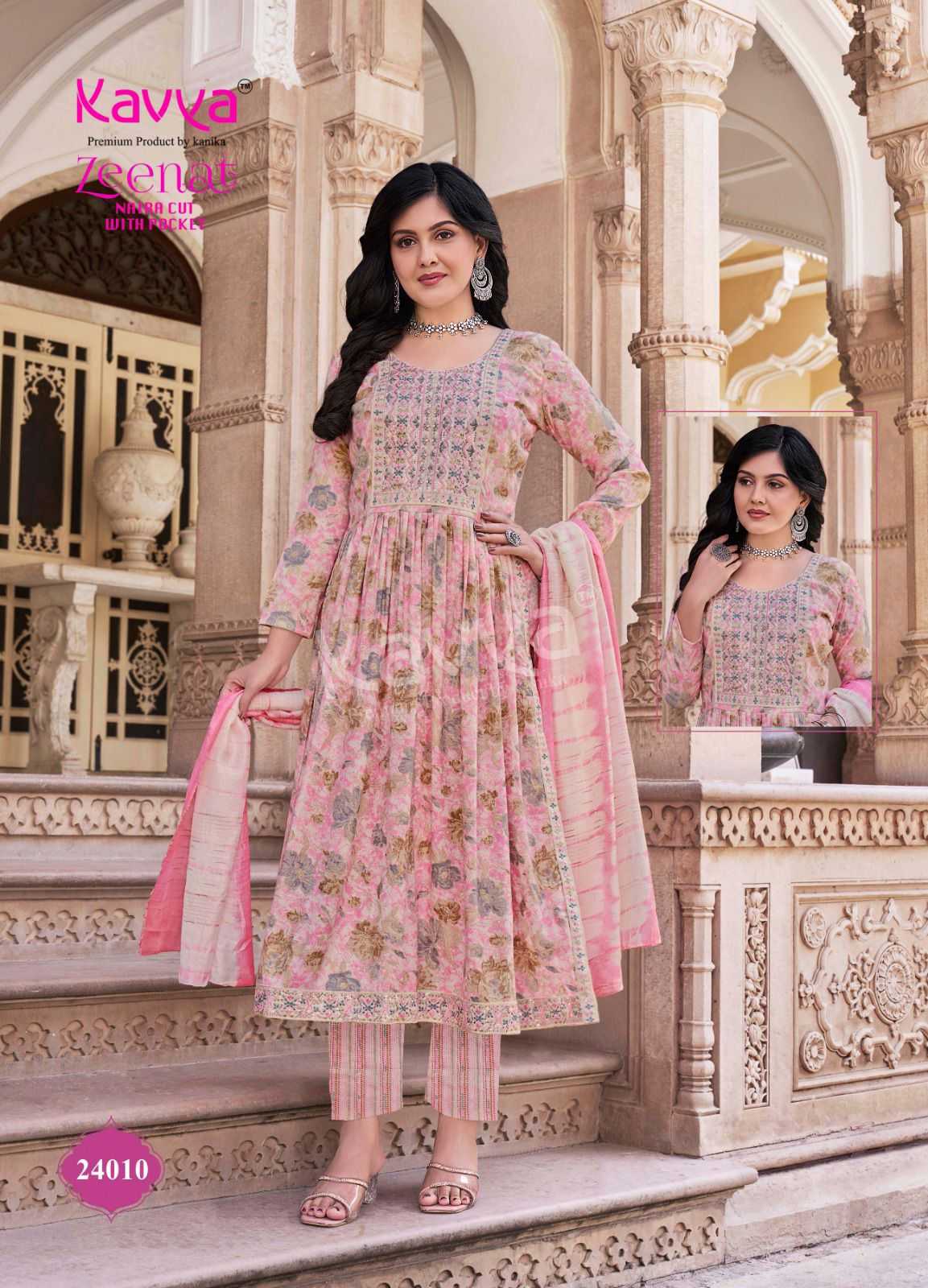 zeenat vol 24 by kavya nayra cut capsule print readymade trendy suits