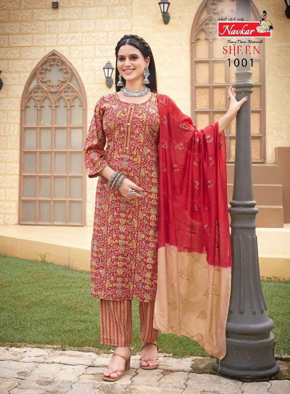 navkar sheen vol 3 muslin readymade attractive look ladies suit