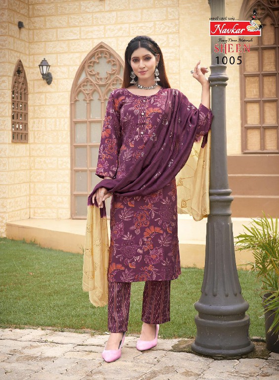 navkar sheen vol 3 muslin readymade attractive look ladies suit