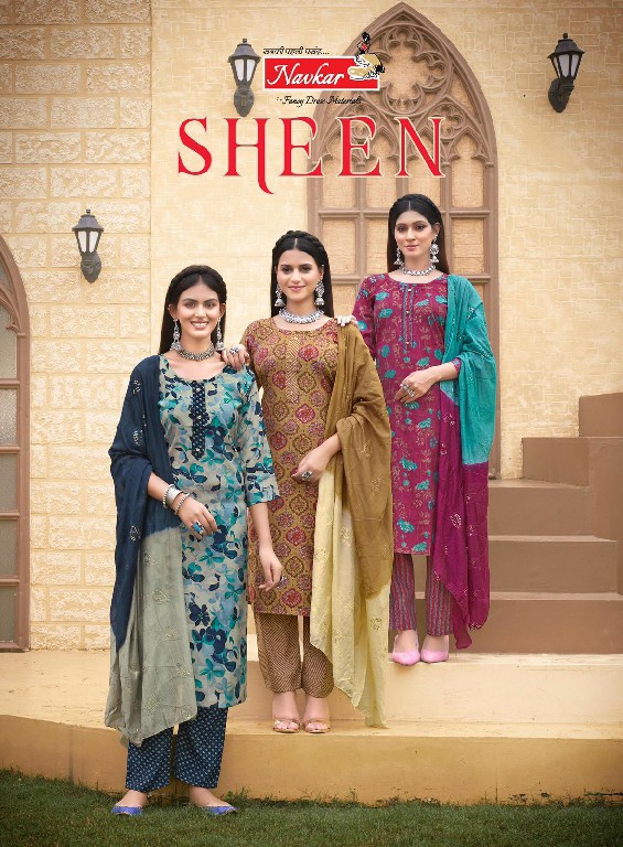 navkar sheen vol 3 muslin readymade attractive look ladies suit