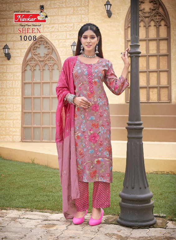 navkar sheen vol 3 muslin readymade attractive look ladies suit