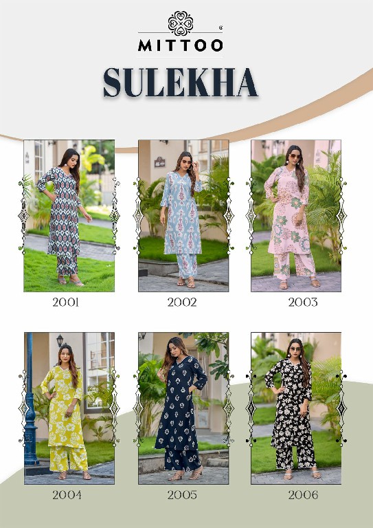 sulekha by mittoo unique style print rayon readymade kurti with pant