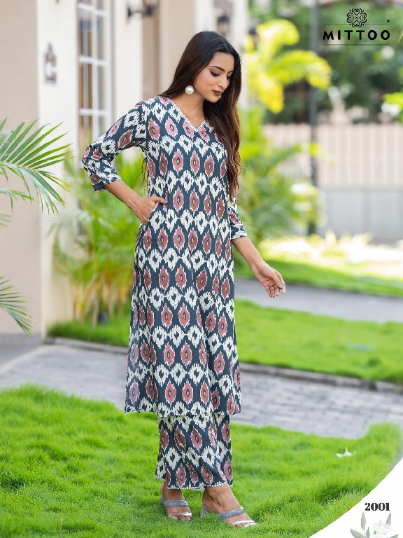 sulekha by mittoo unique style print rayon readymade kurti with pant