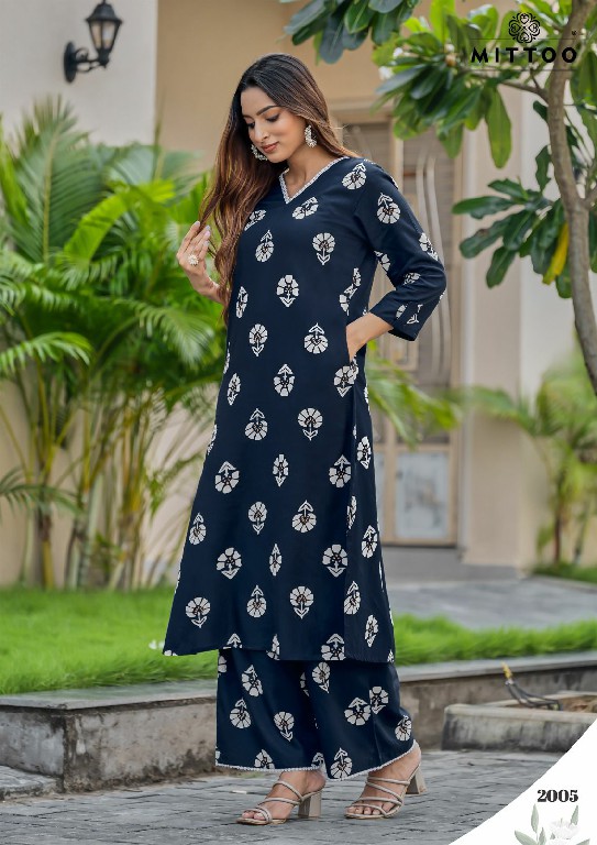 sulekha by mittoo unique style print rayon readymade kurti with pant