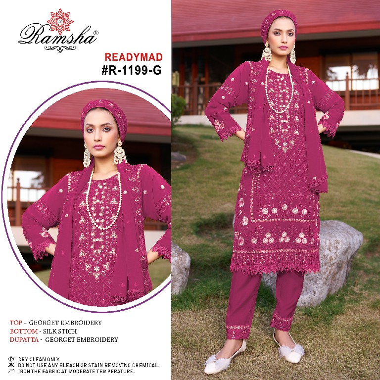 Ramsha R-1199 Wholesale Readymade Indian Pakistani Salwar Suits