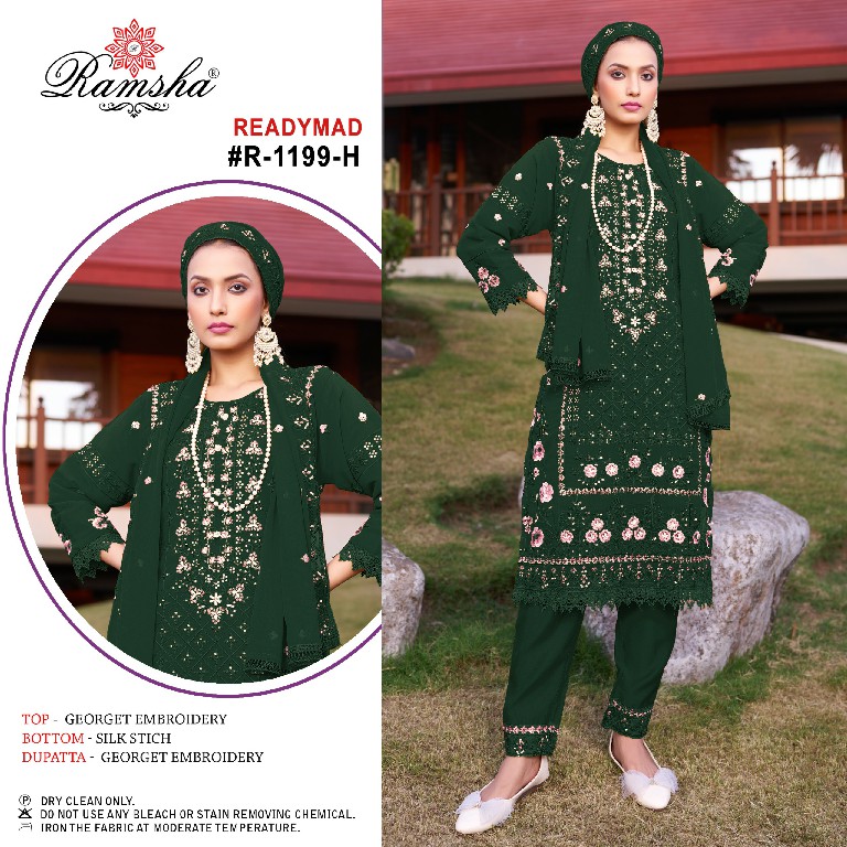 Ramsha R-1199 Wholesale Readymade Indian Pakistani Salwar Suits