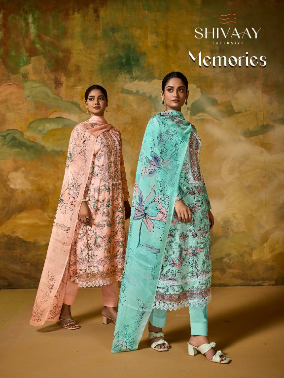 Shivaay Memories Wholesale Pure Viscose Muslin With Embroidery Work Salwar Suits