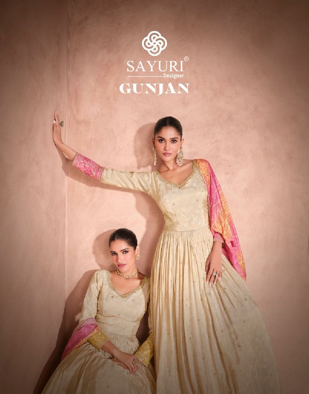 Sayuri Gunjan Wholesale Simar Viscose Jacquard Silk Gown With Dupatta