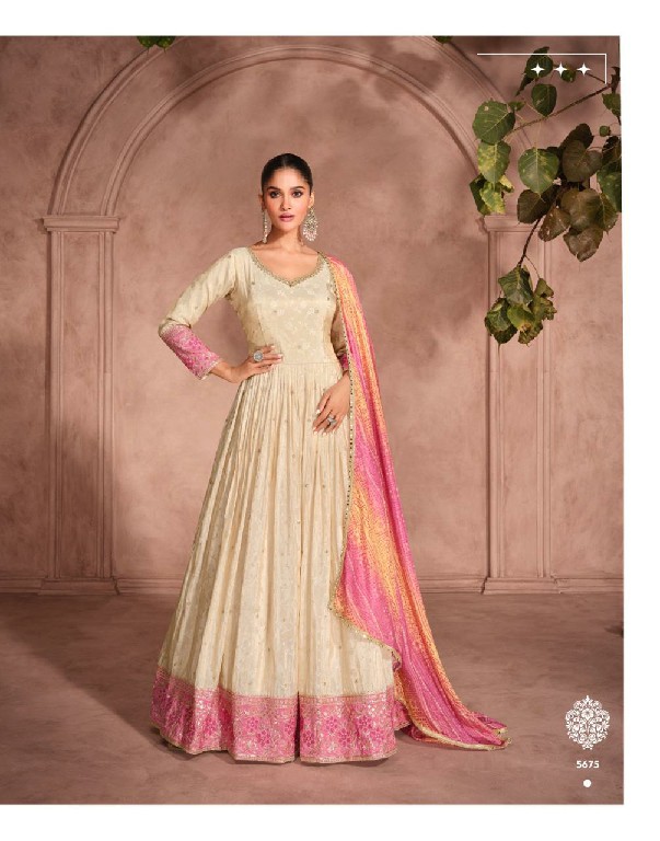 Sayuri Gunjan Wholesale Simar Viscose Jacquard Silk Gown With Dupatta
