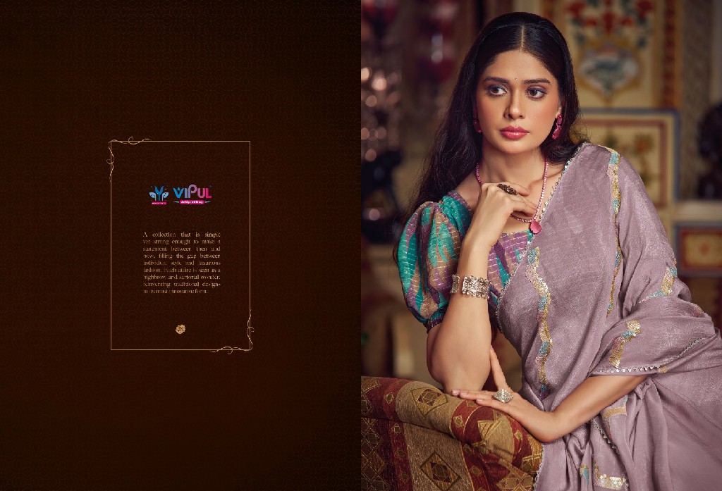 Vipul Alia Wholesale Shimmer Chiffon Party Wear Indian Sarees