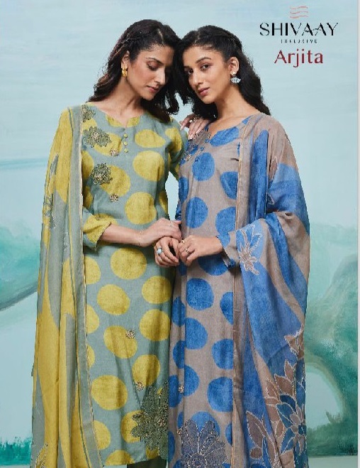 Shivaay Arjita Wholesale Pure Viscose Muslin With Embroidery Salwar Suits