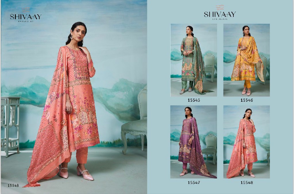 Shivaay Anshika Wholesale Pure Simar Muslin With Work Salwar Suits