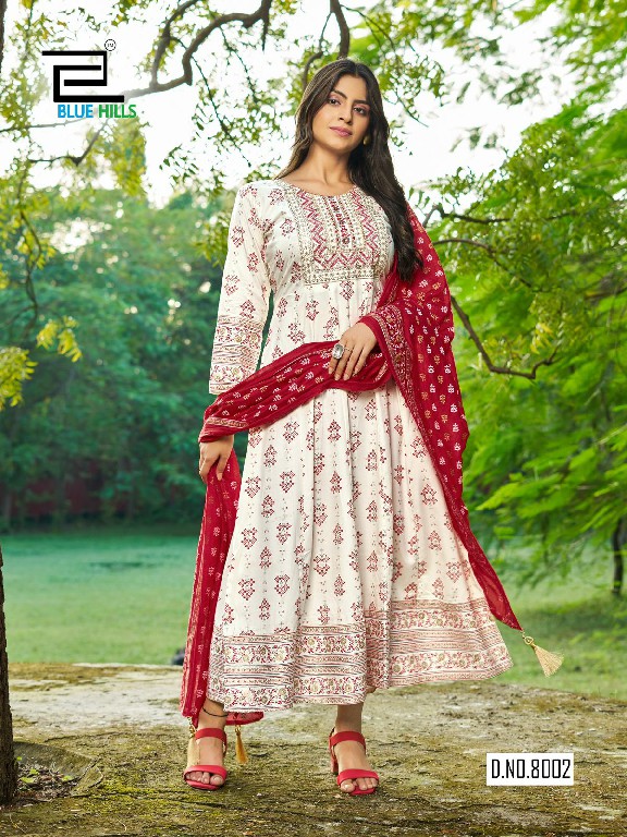 Blue Hills White House Vol-4 Wholesale Anarkali Gown With Dupatta Catalog Combo