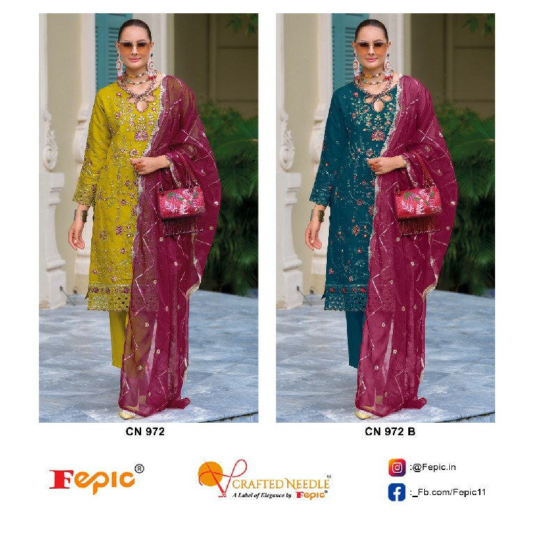 Fepic Crafted Needle CN-972 Wholesale Readymade Indian Pakistani Suits