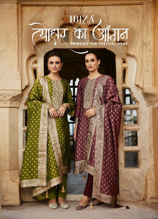 Ibiza Tyohaar Ka Angan Wholesale Pure Banglory Silk Festive Salwar Suits