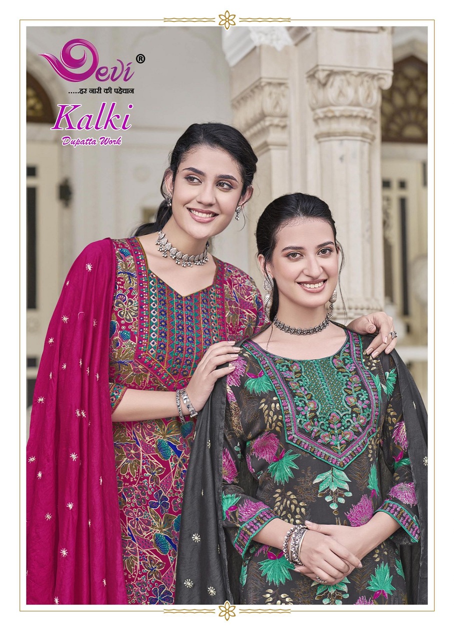 Devi Kalki Vol-1 Wholesale Embroidered Top  With Pant And Dupatta