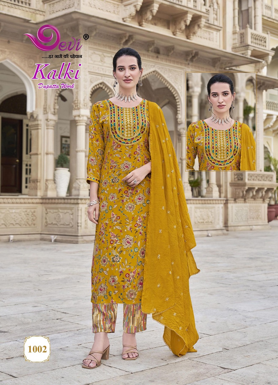 Devi Kalki Vol-1 Wholesale Embroidered Top  With Pant And Dupatta
