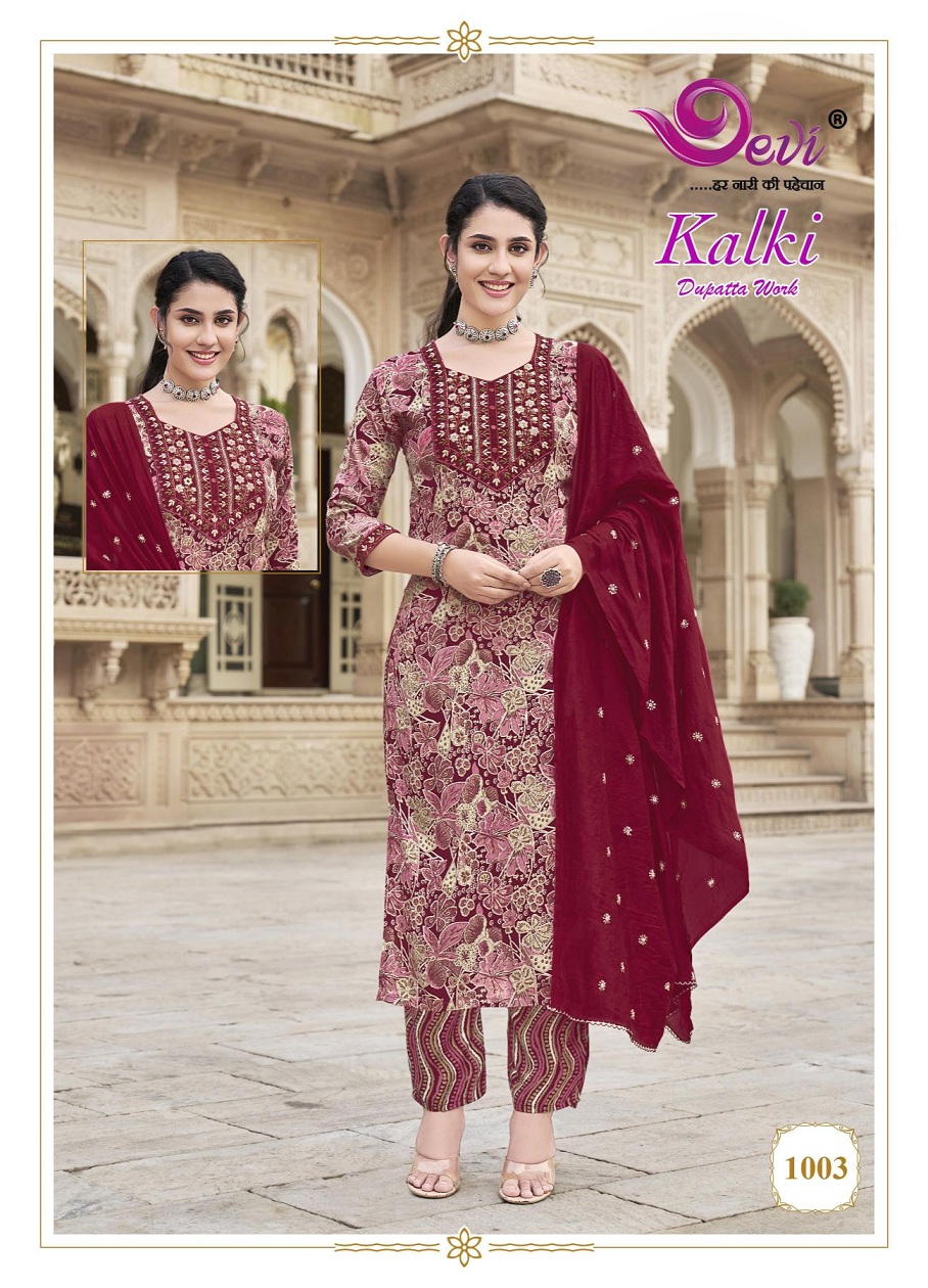 Devi Kalki Vol-1 Wholesale Embroidered Top  With Pant And Dupatta