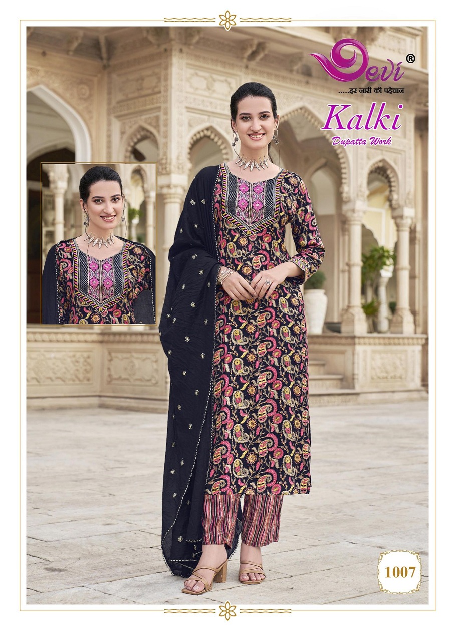 Devi Kalki Vol-1 Wholesale Embroidered Top  With Pant And Dupatta