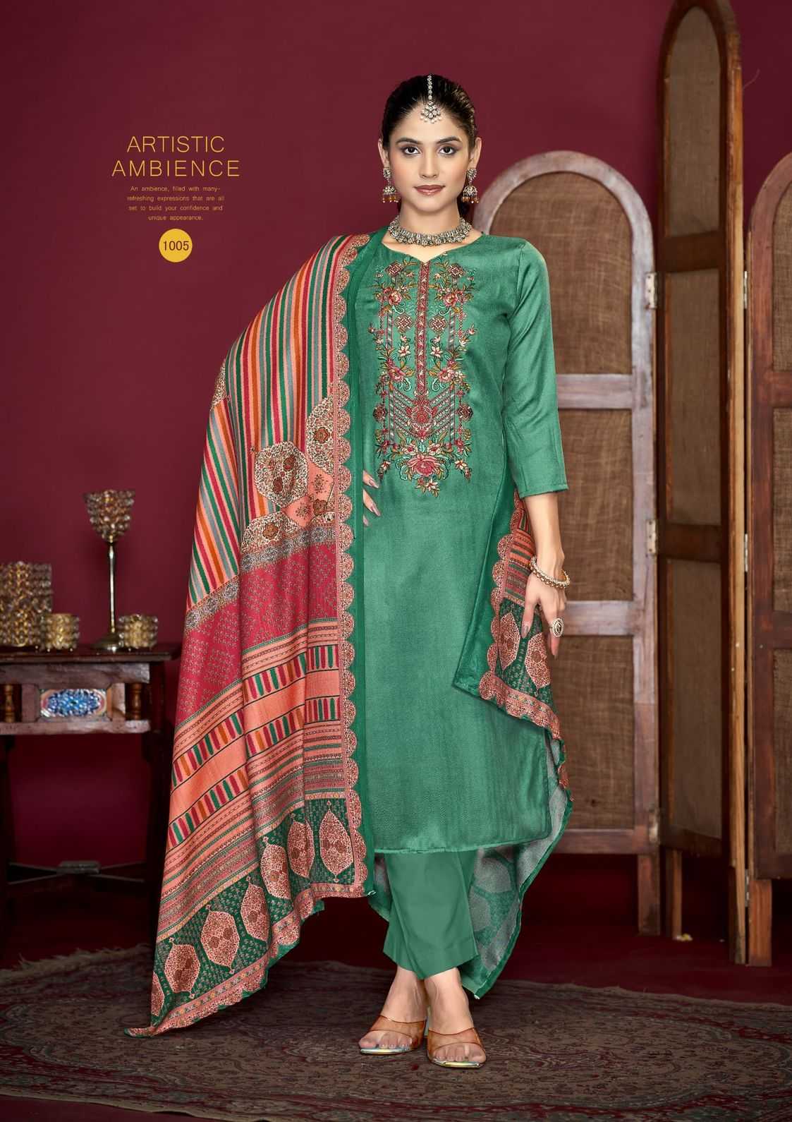 roli moli creation bahira pashmina embroidery winter wear suits