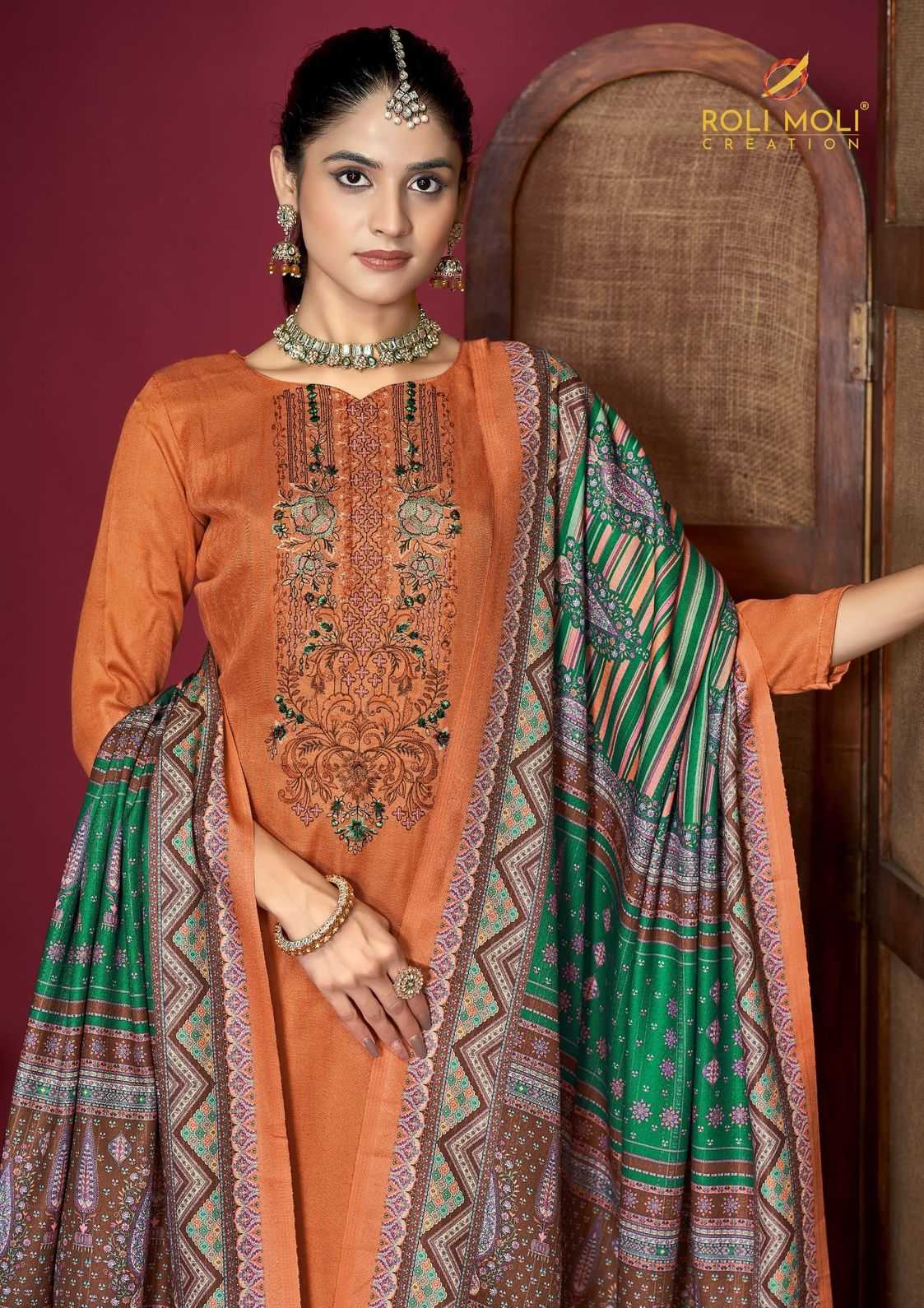 roli moli creation bahira pashmina embroidery winter wear suits