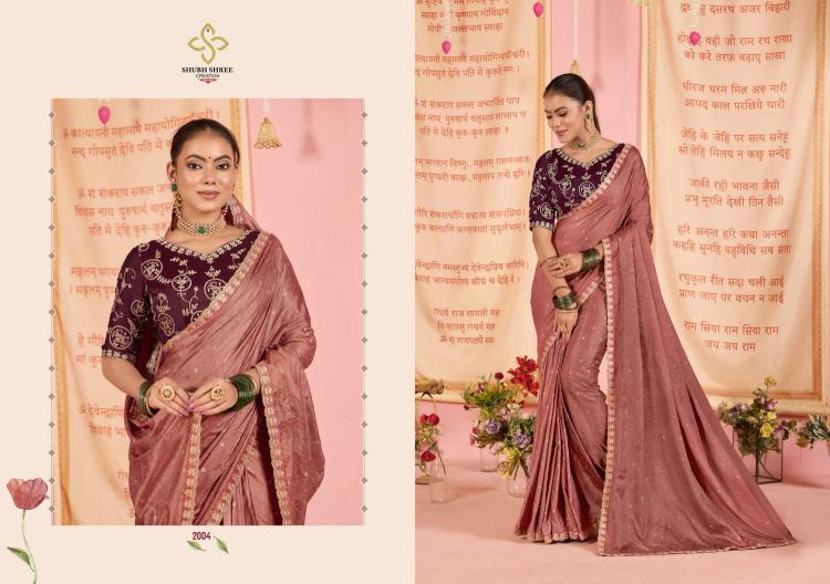 nurvi vol 2 by shubh shree creation satin jacquard best saree online