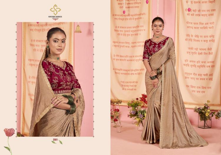 nurvi vol 2 by shubh shree creation satin jacquard best saree online