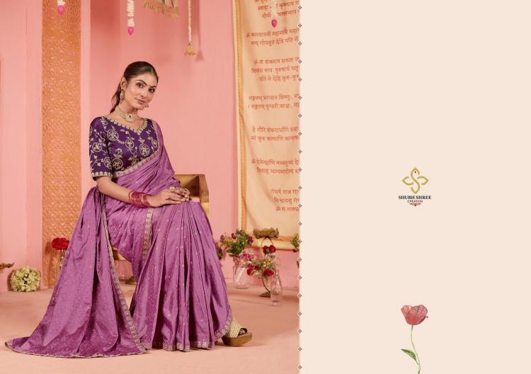 nurvi vol 2 by shubh shree creation satin jacquard best saree online