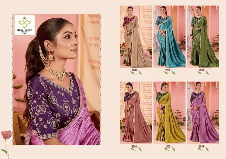 nurvi vol 2 by shubh shree creation satin jacquard best saree online