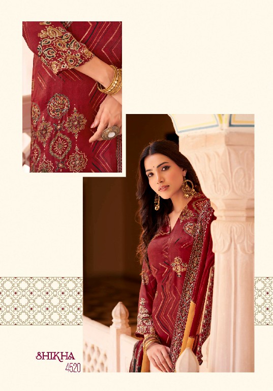 shikha by t And m beautiful unique print muslin silk suits collection