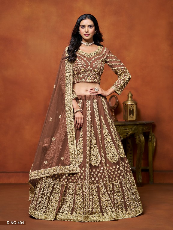 Mehvish Vol-4 Wholesale Designer Net Fabrics Lehenga Choli