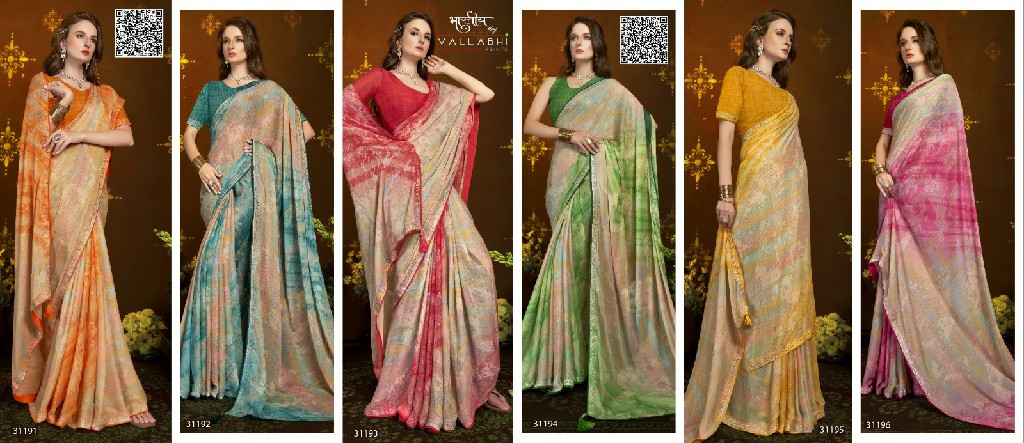 Vallabhi Divyanshi Vol-10 Wholesale Fancy Swarovski Work Sarees