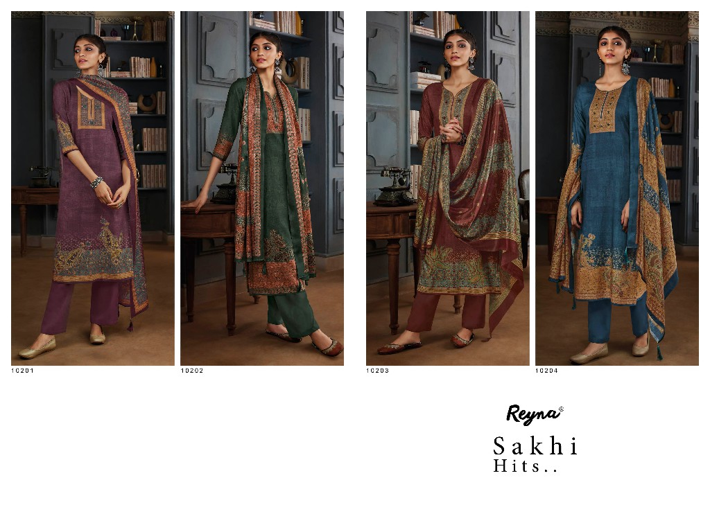 Reyna Sakhi Hits Wholesale Pure Pashmina With Handwork Winter Suits