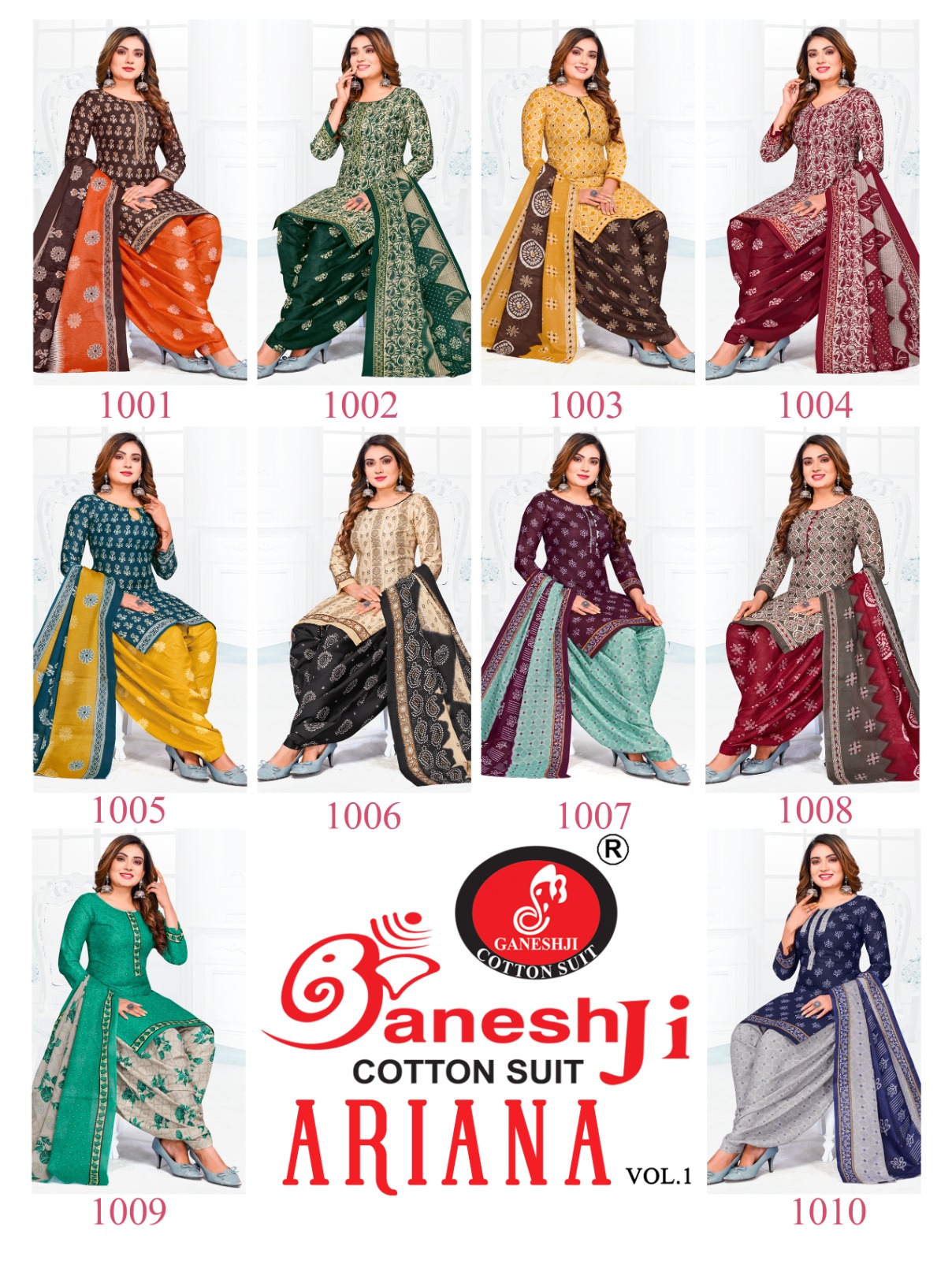 Ganeshji Ariana Vol-1 Wholesale Soft Cotton Printed Dress Material