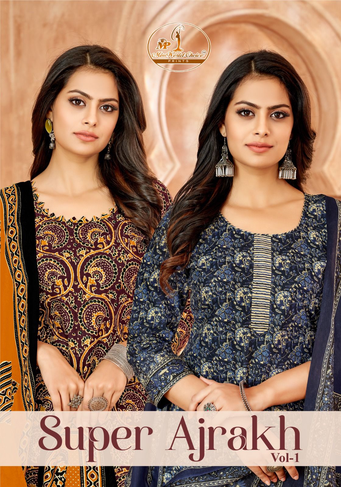 Miss World Super Ajrakh Vol-1 Wholesale Pure Cotton Printed Dress Material
