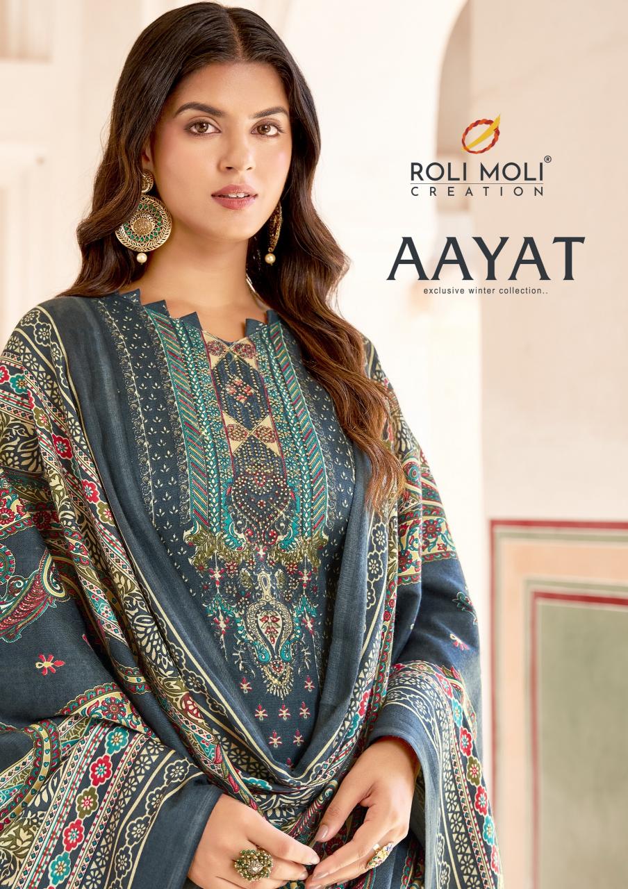 roli moli creation aayat pashmina printed winter special dress material
