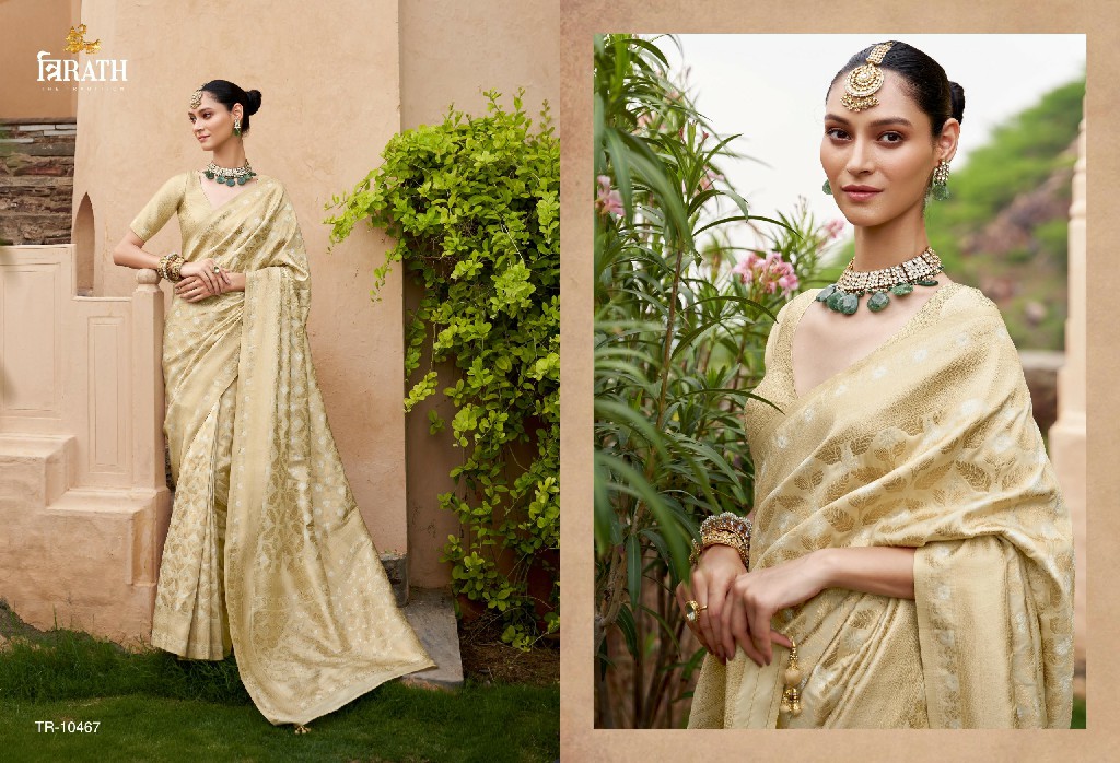 trirath gatha 10463-10470 viscose silk designer saree with blouse