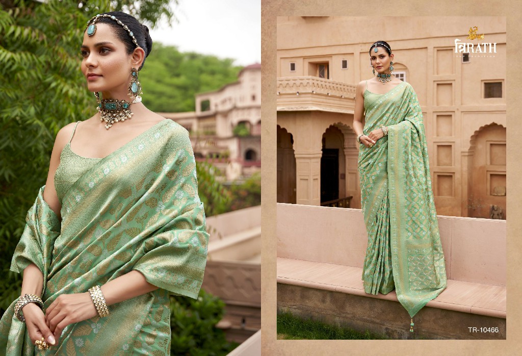 trirath gatha 10463-10470 viscose silk designer saree with blouse