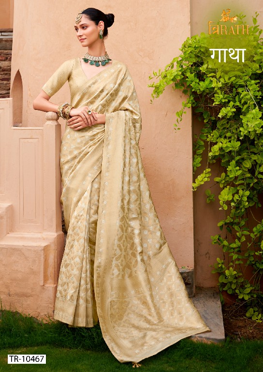 trirath gatha 10463-10470 viscose silk designer saree with blouse