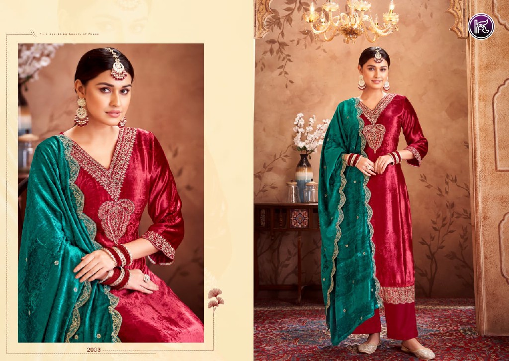 Kala Fashion Sajani Wholesale Viscose Makmali Velvet With Work Winter Salwar Suits