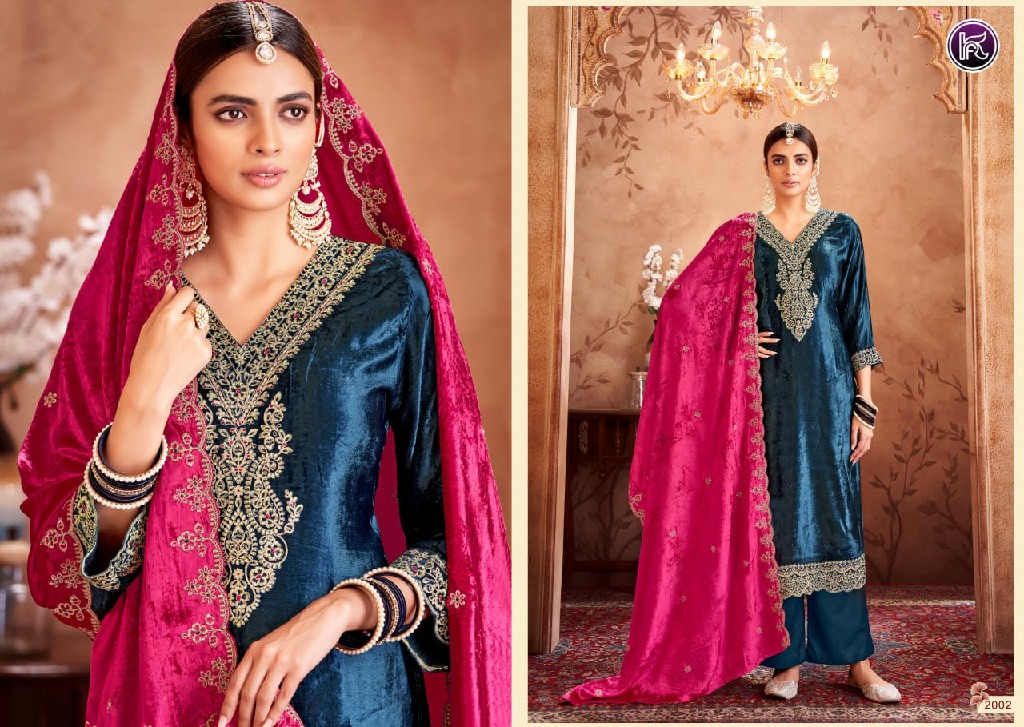 Kala Fashion Sajani Wholesale Viscose Makmali Velvet With Work Winter Salwar Suits