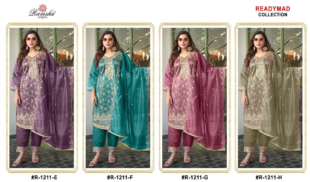 Ramsha R-1211 E To H Wholesale Readymade Indian Pakistani Salwar Suits