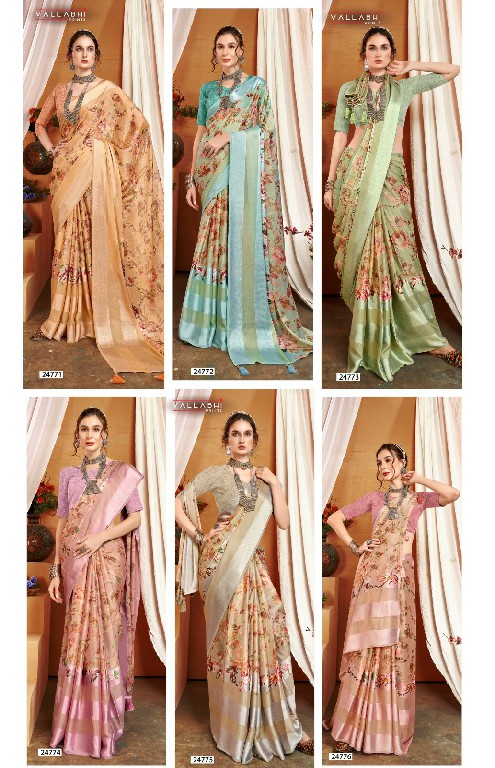 Vallabhi Devyosha Vol-3 Wholesale Brasso With Floral Print Sarees