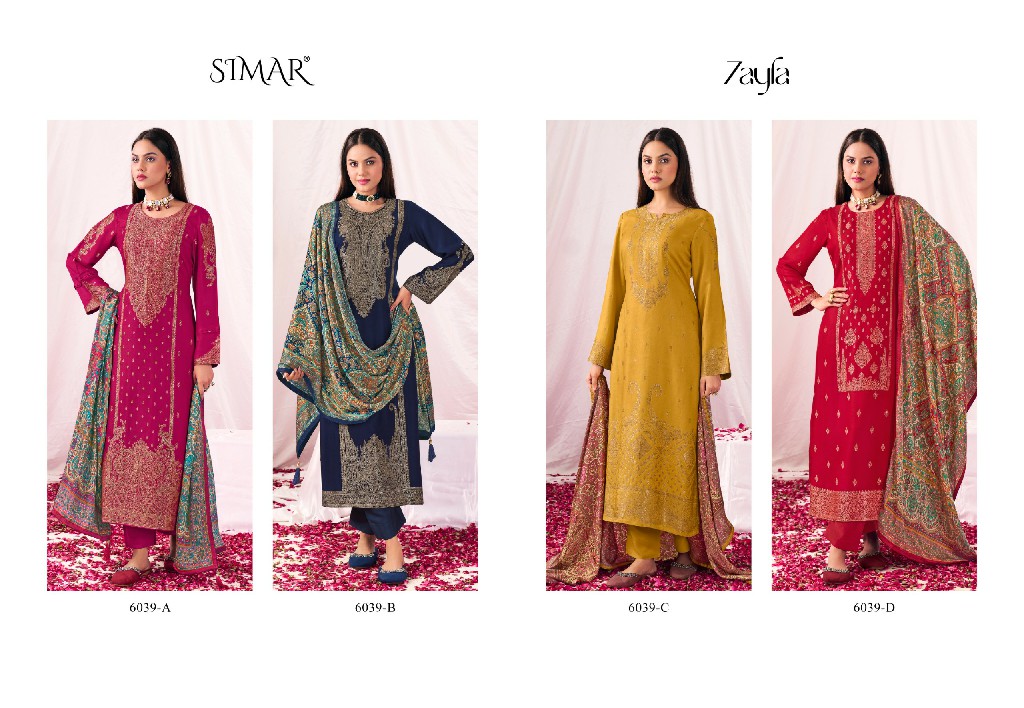 Glossy Simar Zayfa Wholesale Pure Viscose Pashmina Winter Dress Material