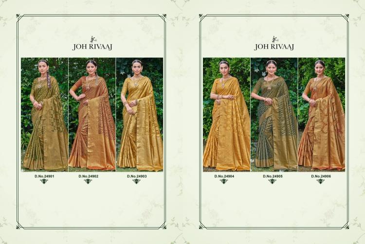 jharana by joh rivaaj fancy regular wear kanjivaram silk saree with blouse