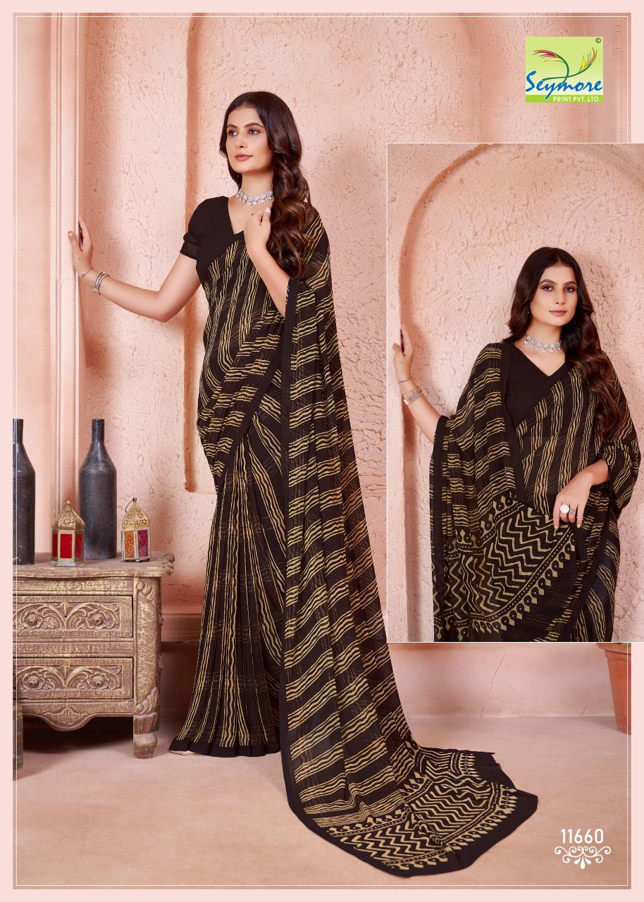 champa vol 12 by seymore print georgette fancy saree collection