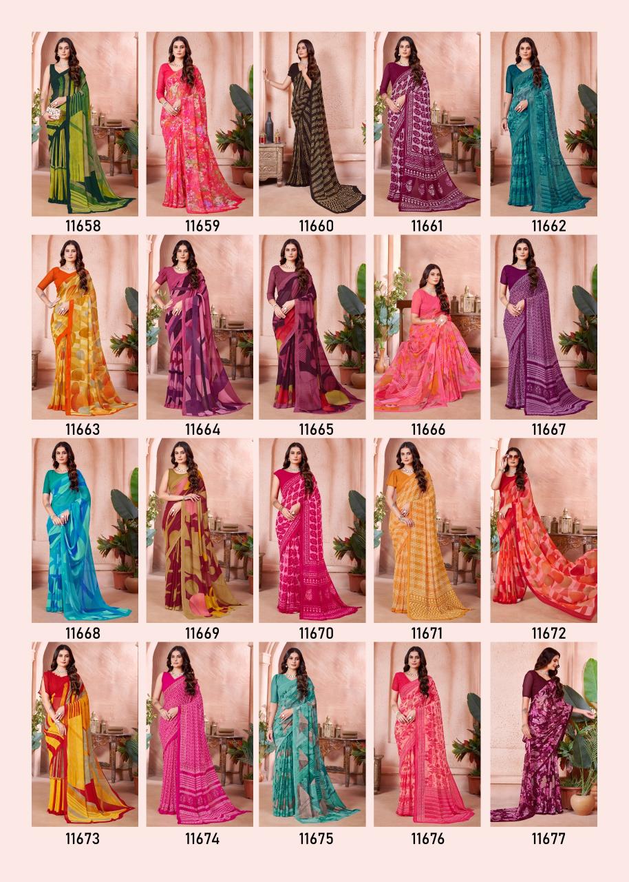 champa vol 12 by seymore print georgette fancy saree collection