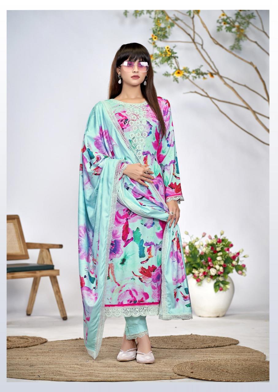 kashmiri garden by the hermitage viscose lawn print ladies suits