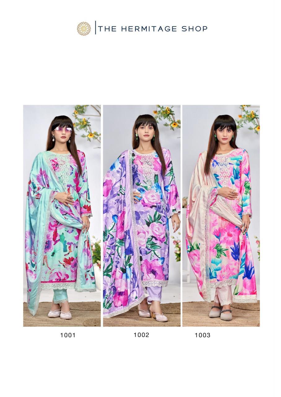 kashmiri garden by the hermitage viscose lawn print ladies suits